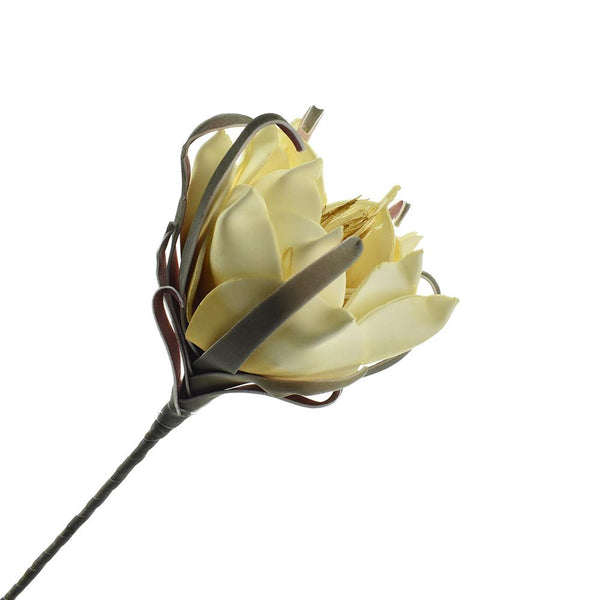 Artificial Pandula Foam Flower Spray, 26-Inch, Cream