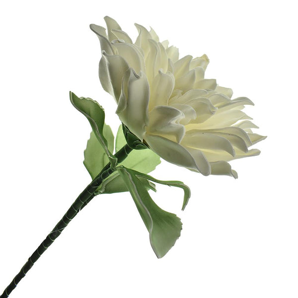Artificial Foam Dahlia Spray, 30-Inch, White