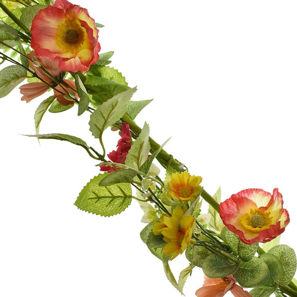 Artificial Poppy Garland, 5-Yard