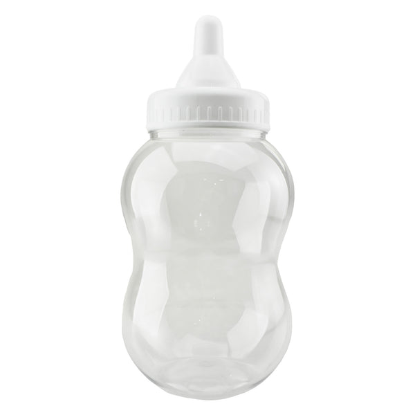 Milk Bottle Baby Shower Container, 15-Inch - White