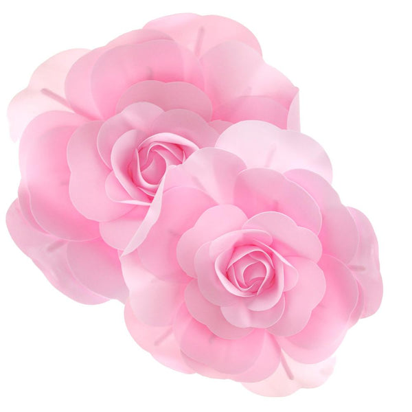 Rose Foam Wall Flowers, Light Pink, Assorted Sizes, 2 Piece