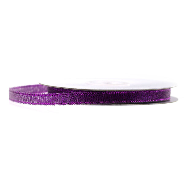 Metallic Taffeta Christmas Ribbon, 3/8-inch, 25-yard, Purple