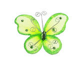 Organza Nylon Glitter Butterflies, 2-inch, 12-Piece
