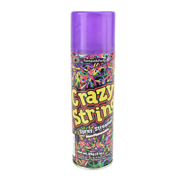 Crazy Party String Spray, 6-1/4-Inch, 3-oz, Purple
