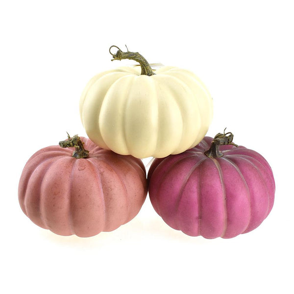 Fall Artificial Pumpkin Decorations, 7-Inch, 3-Piece