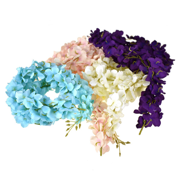 Floral Hanging Hydrangea Lei Garland, 60-Inch