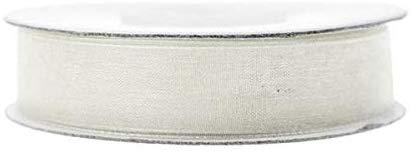 Sheer Organza Ribbon, 5/8-inch, 25-yard, White