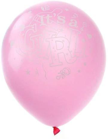 Latex Balloons Baby Shower, Its A Girl, 12-inch, 12-Piece, Pink