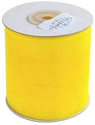 Plain Sheer Organza Ribbon, 2-3/4-inch, 25 Yards, Canary Yellow