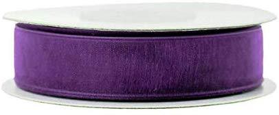Sheer Organza Ribbon, 5/8-inch, 25-yard, Purple