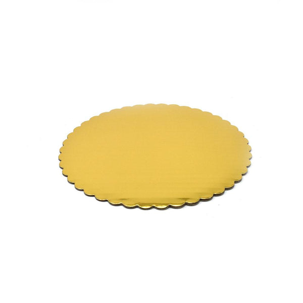 Round Scalloped Cake Circles, Gold, 8-Inch, 6-Piece