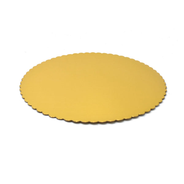 Round Scalloped Cake Circles, Gold,12-Inch, 6-Piece
