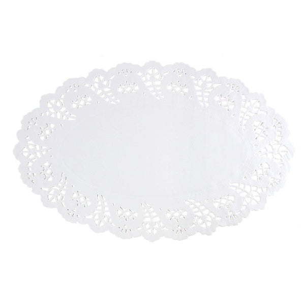 White Oval Lace Doilies, 12-1/2-Inch, 20-Count