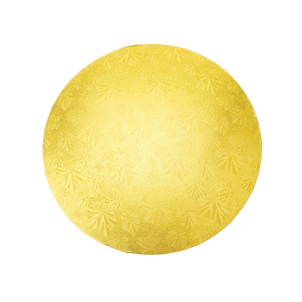 Metallic Round Textured Cake Board Circles, 10-Inch, 5-Count, Gold