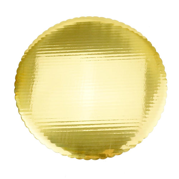 Round Scalloped Cake Circles, 14-Inch, 6-Count, Gold
