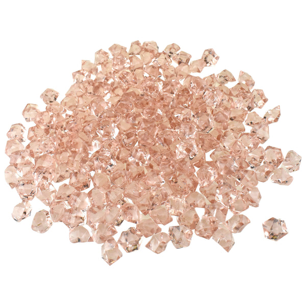 Acrylic Ice Rocks Crystal Gemstones, 1-Inch, 150-Count - Rose Gold