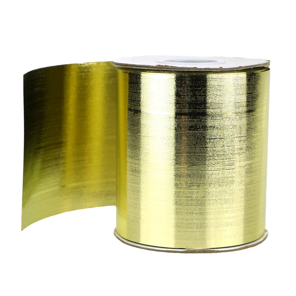 Metallic Aspidistra Leaf Ribbon, Gold, 4-1/4-Inch, 50-Yard