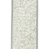 Super Glitter Wired Ribbon, 2-1/2-Inch, 10-Yard - White