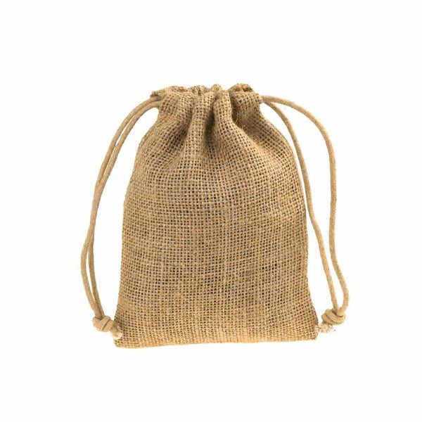Burlap Favor Bags with Drawstrings, 12-Piece, 3-Inch x 5-Inch