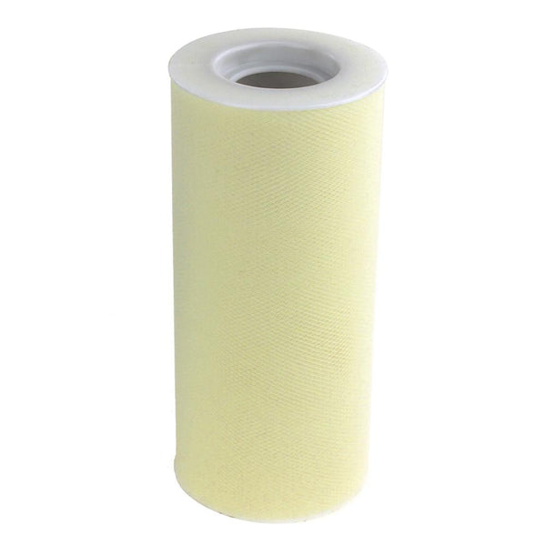 Tulle Spool Roll Fabric Net, 6-Inch, 25 Yards, Ivory