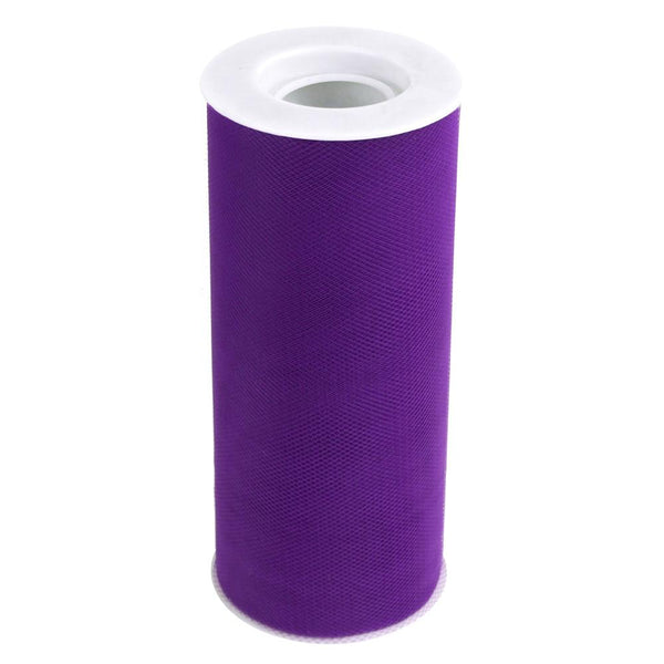 Tulle Spool Roll Fabric Net, 6-Inch, 25 Yards, Purple