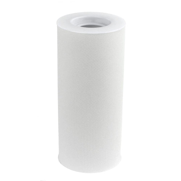 Tulle Spool Roll Fabric Net, 6-Inch, 25- Yards, White