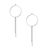 Hoop with Bar Fringe Earrings, 3-Inch