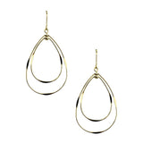 Geometrical Tear Drop Dangle Earrings, 1-1/2-Inch