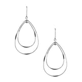 Geometrical Tear Drop Dangle Earrings, 1-1/2-Inch