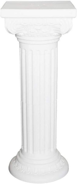 Tall Pedestal Roman Plastic Pillars Columns, White, 36-Inch