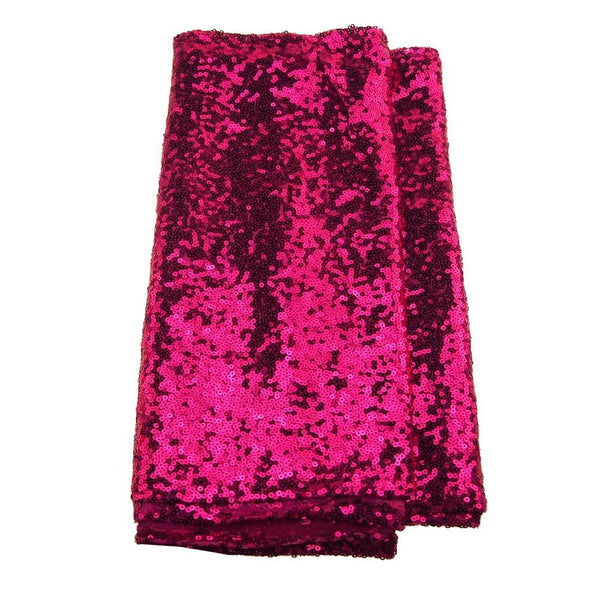 Sparkling Sequins Fabric Table Runner, 14-Inch x 108-Inch, Fuchsia