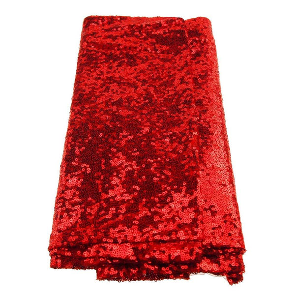 Sparkling Sequins Fabric Table Runner, 14-Inch x 108-Inch, Red