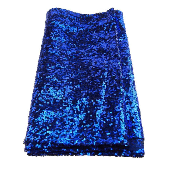 Sparkling Sequins Fabric Table Runner, 14-Inch x 108-Inch, Royal Blue