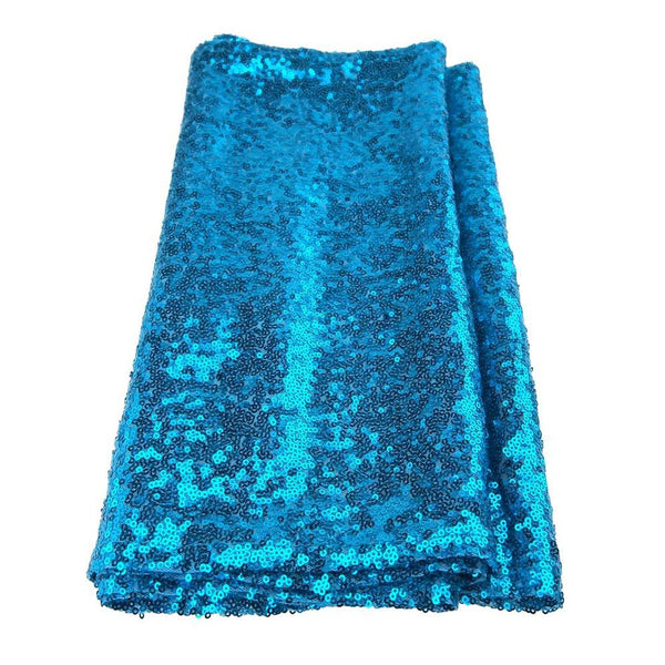 Sparkling Sequins Fabric Table Runner, 14-Inch x 108-Inch, Turquoise