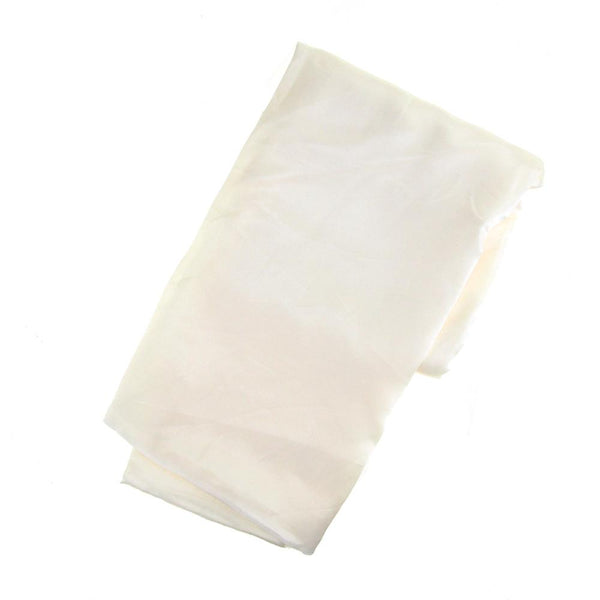 Satin Fabric Table Cover Overlay, Ivory, 72-Inch x 72-Inch