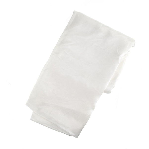 Satin Fabric Table Cover Overlay, White, 72-Inch x 72-Inch