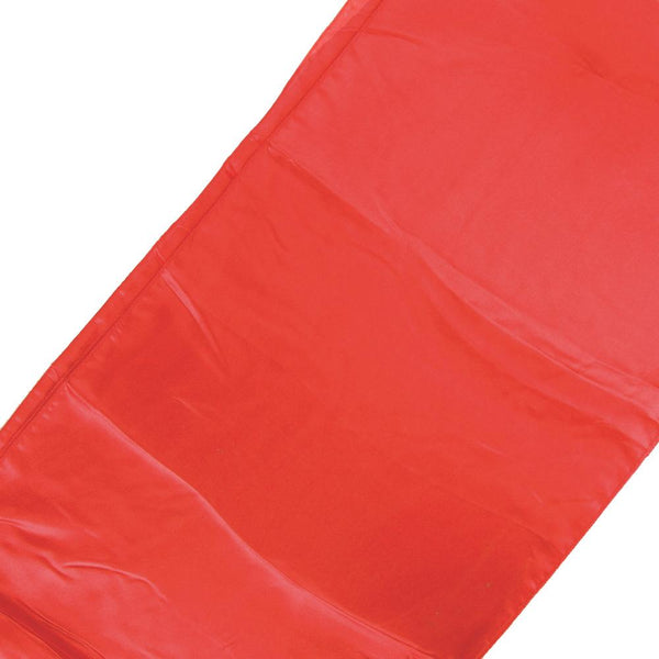 Satin Fabric Table Runner, Red, 14-Inch x 108-Inch