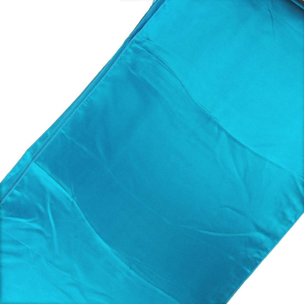Satin Fabric Table Runner, Turquoise, 14-Inch x 108-Inch
