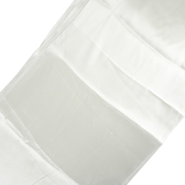 Satin Fabric Table Runner, White, 14-Inch x 108-Inch