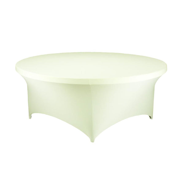 Round Spandex Table Cover, 60-Inch, Ivory