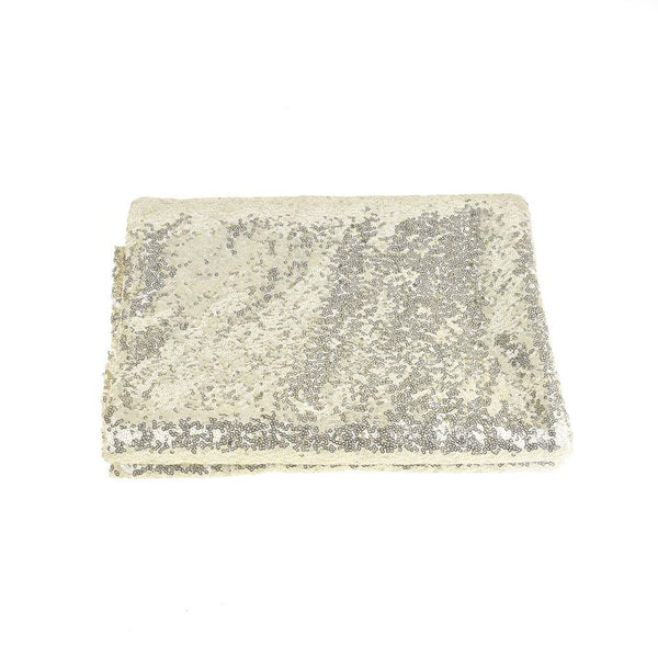 Round Sequin Tablecloth Cover, Champagne, 118-Inch
