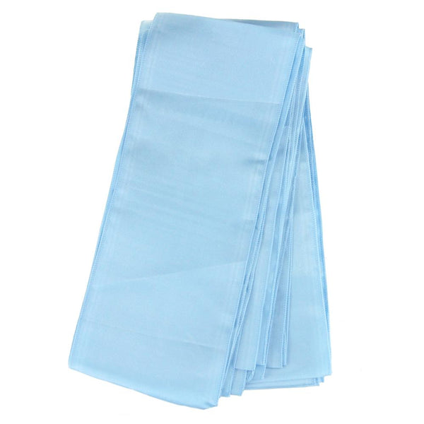 Satin Chair Bow Sash, 6-Inch x 9-Feet, 6 Count, Blue