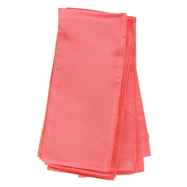 Satin Chair Bow Sash, 6-Inch x 9-Feet, 6 Count, Coral