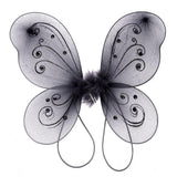 Organza Nylon Butterfly Wings with Glitters, 12-Inch