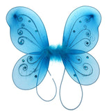 Organza Nylon Butterfly Wings with Glitters, 12-Inch