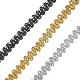 Metallic Woven Waved Trim, 20mm, 15-Yards