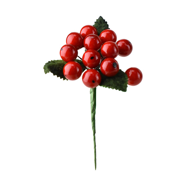 Artificial Mini Christmas Berry Pick, 4-1/2-Inch