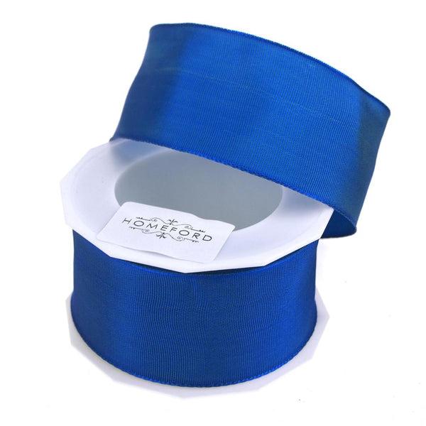 Taffeta Wired Ribbon, Made in Germany, 1-1/2-Inch, 10 Yards, Marine Blue