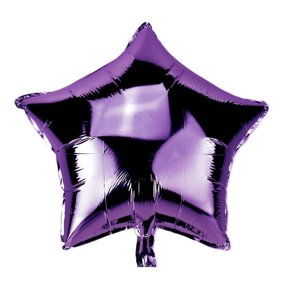 Star Shape Metallic Foil Balloon, 20-Inch, Purple