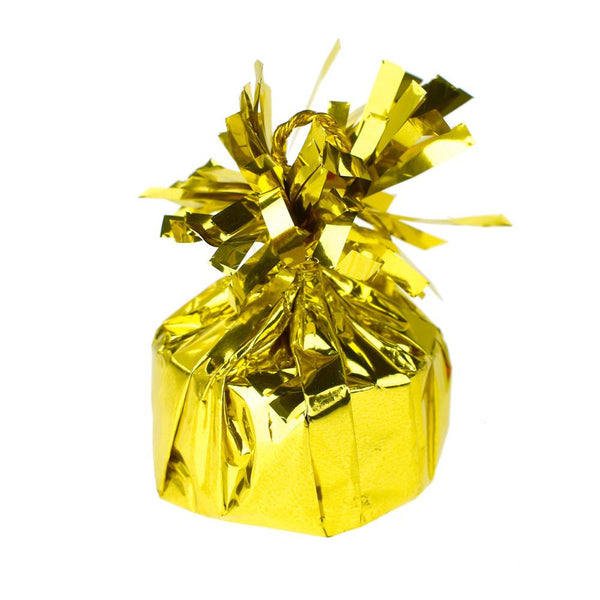 Metallic Foil Balloon Weight, Gold, 4-Inch